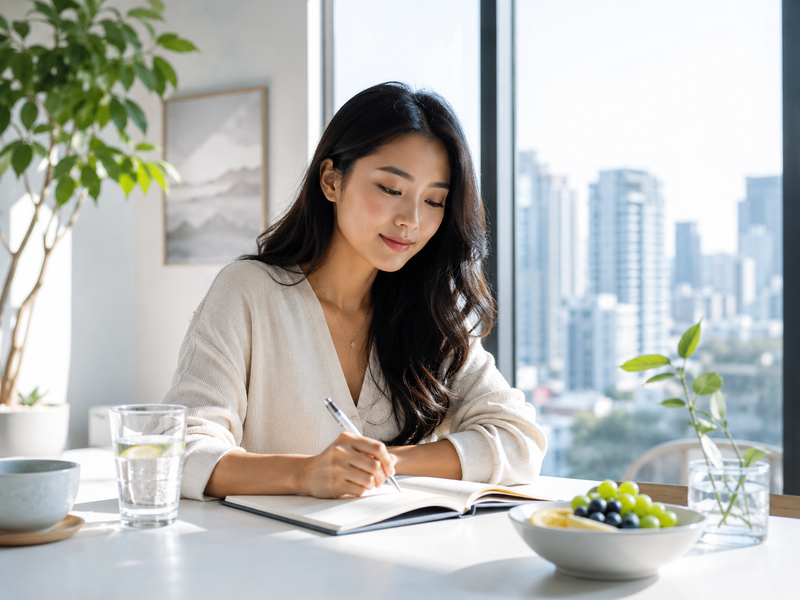 Woman journaling