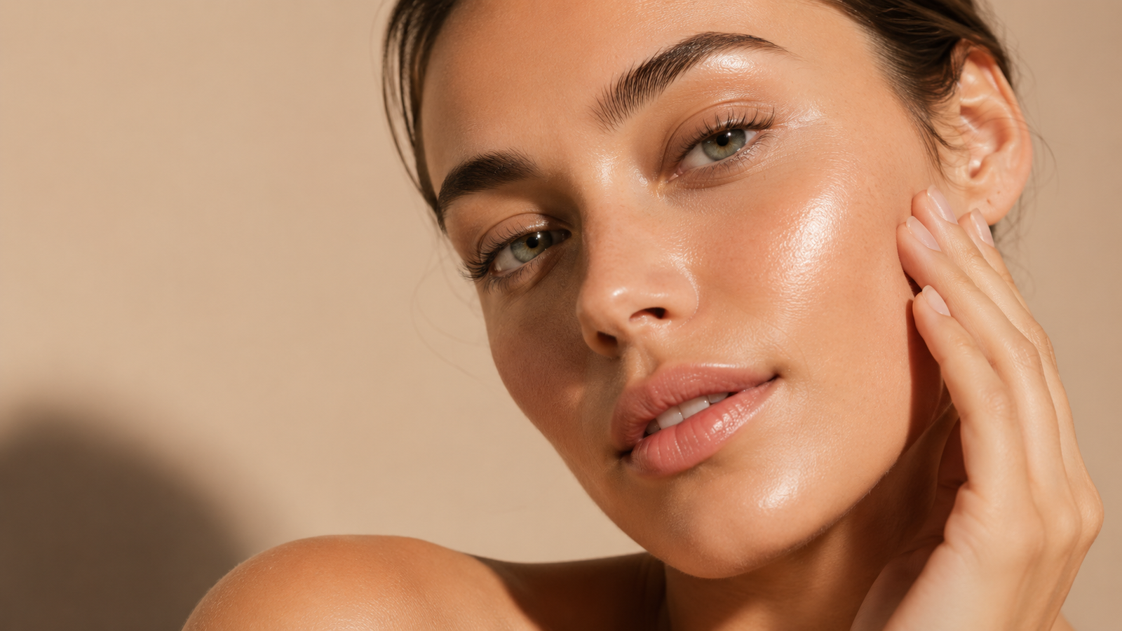 Woman with glowing skin