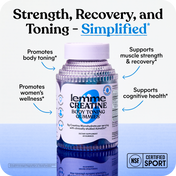 Lemme Creatine Body Toning Gummies bottle with promotional text on a white background