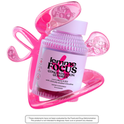 Lemme Focus Concentration Gummies packaging with pink butterfly-shaped holder on a white background