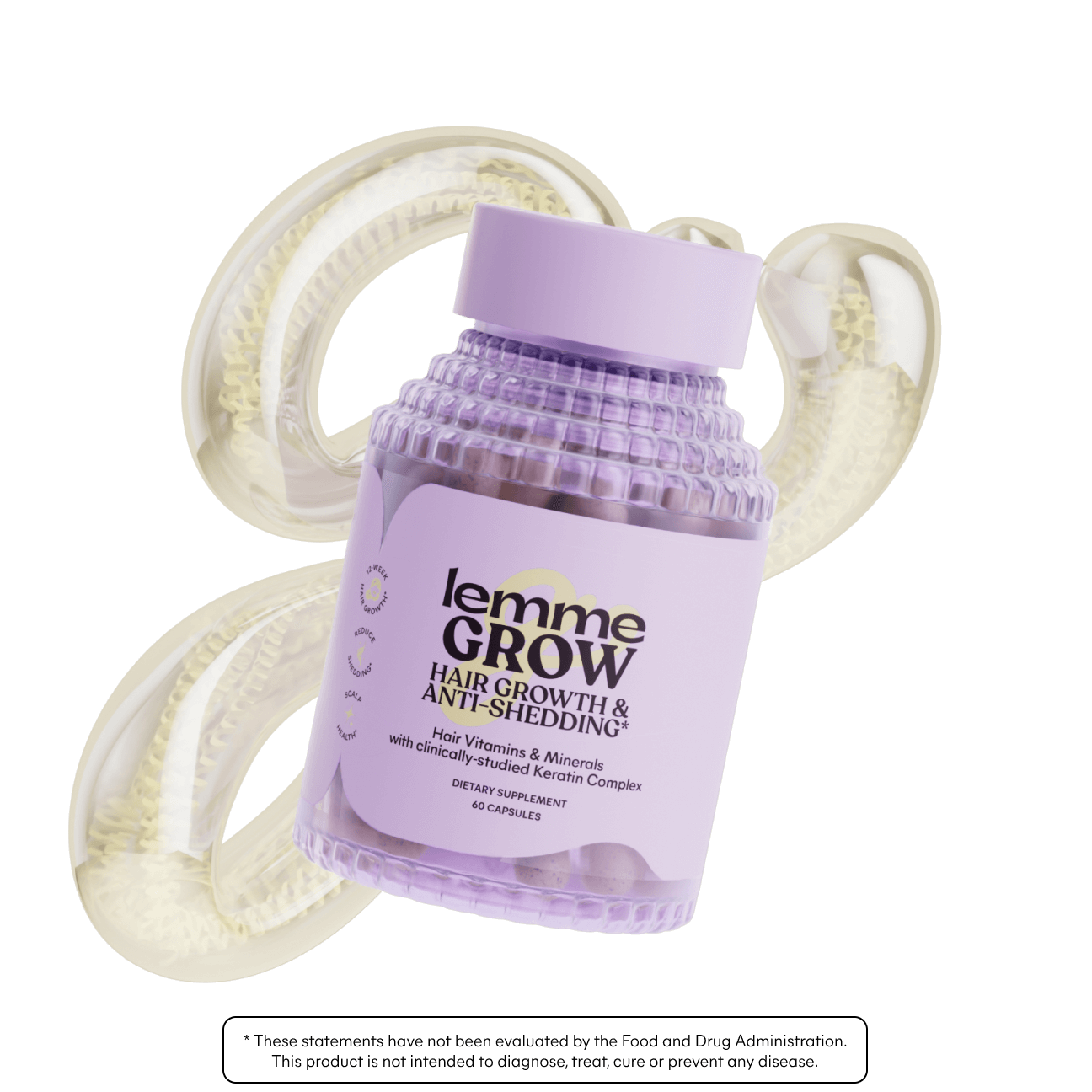 lemme grow capsules in a purple bottle with a white g in the background 